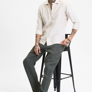 Cream Slim Fit Shirt