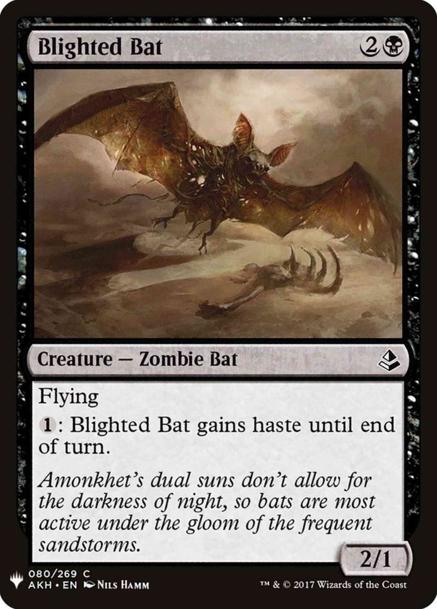 Blighted Bat [AKH-80] [The List] [Non-Foil]