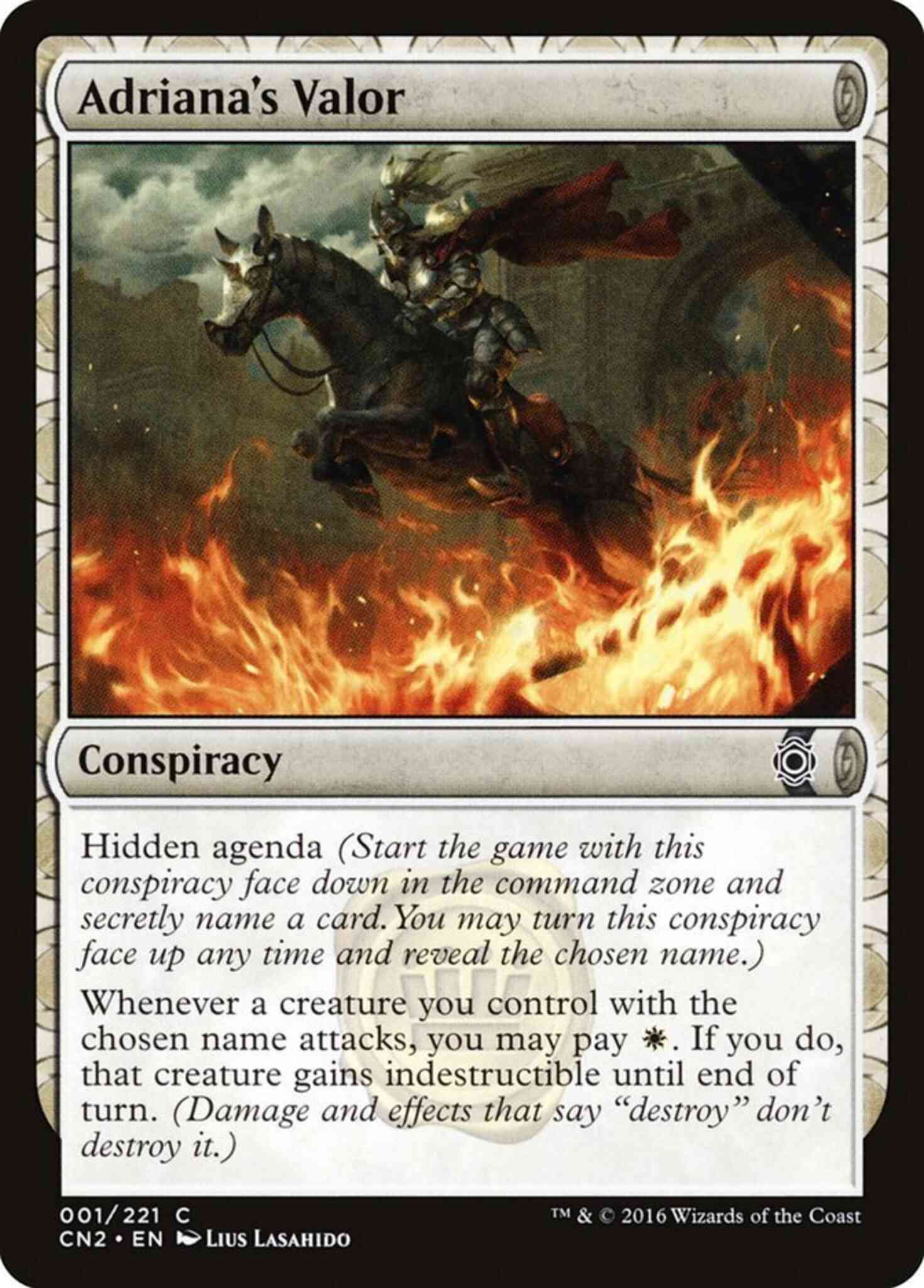Adriana's Valor [1] [Conspiracy Take The Crown] [Non-Foil]