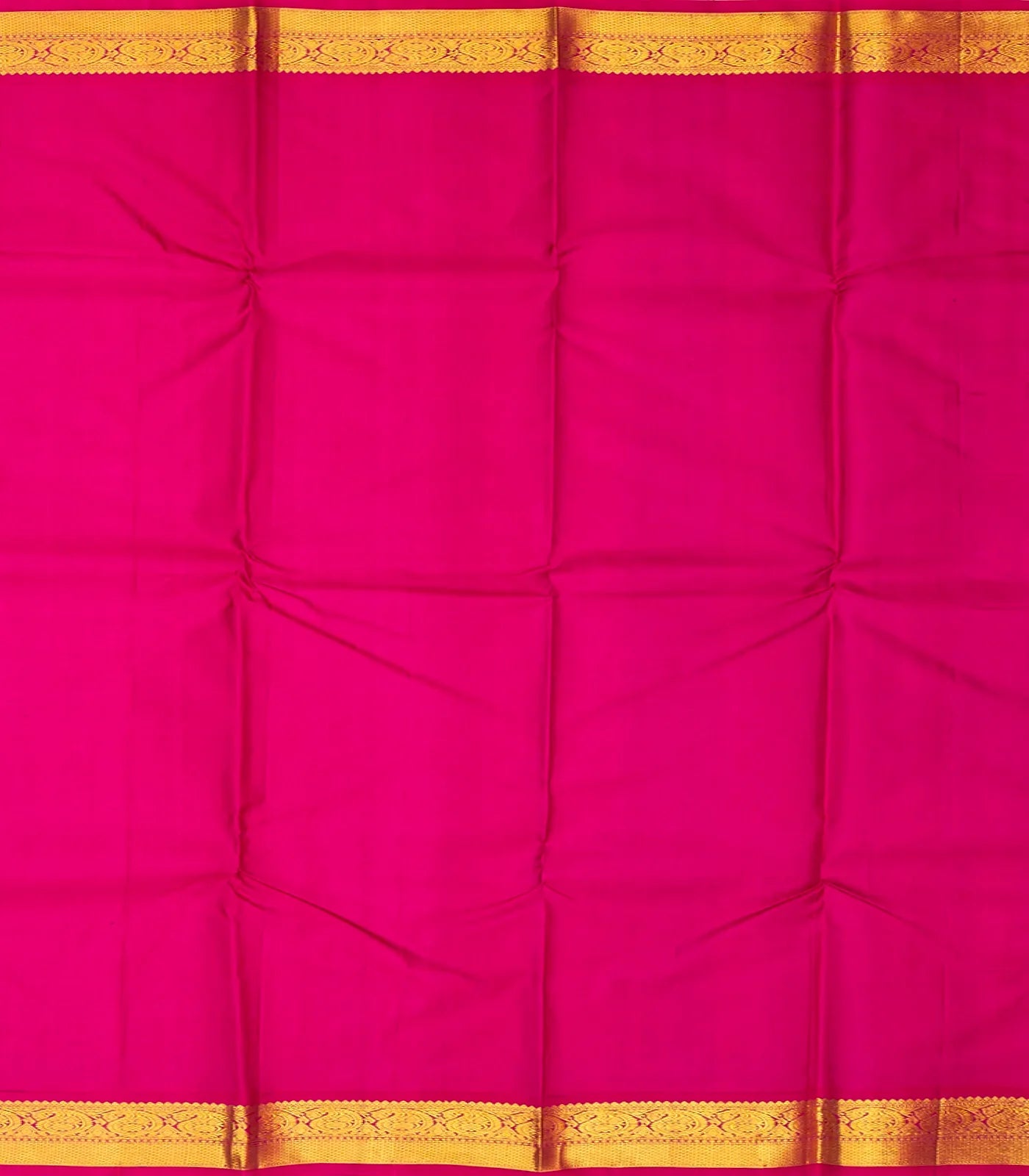 Bottle Green Handloom Kanchipuram Korvai Silk Saree With Mango Buttas