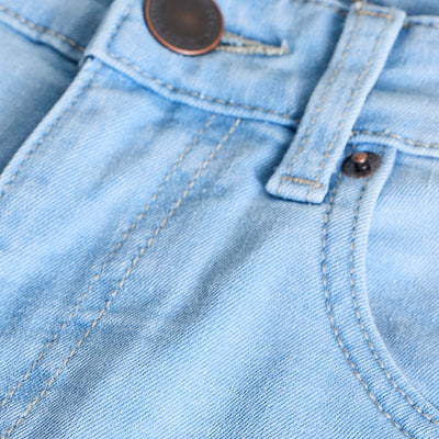 Light Blue Tapered Fit Jeans