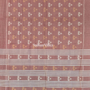 Blush Pink Odisha Ikat Sambalpuri Cotton Saree