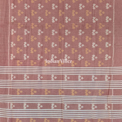Blush Pink Odisha Ikat Sambalpuri Cotton Saree