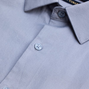 Light Grey Stretchable Slim Fit Shirt