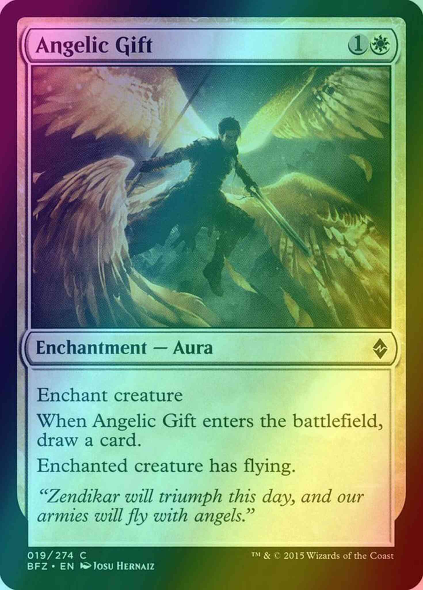 Angelic Gift [19] [Battle for Zendikar] [Foil]