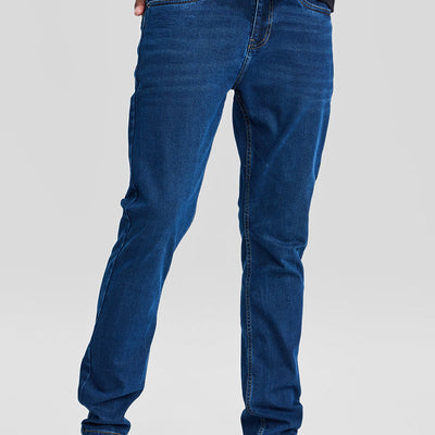 Navy Tapered Fit Jeans