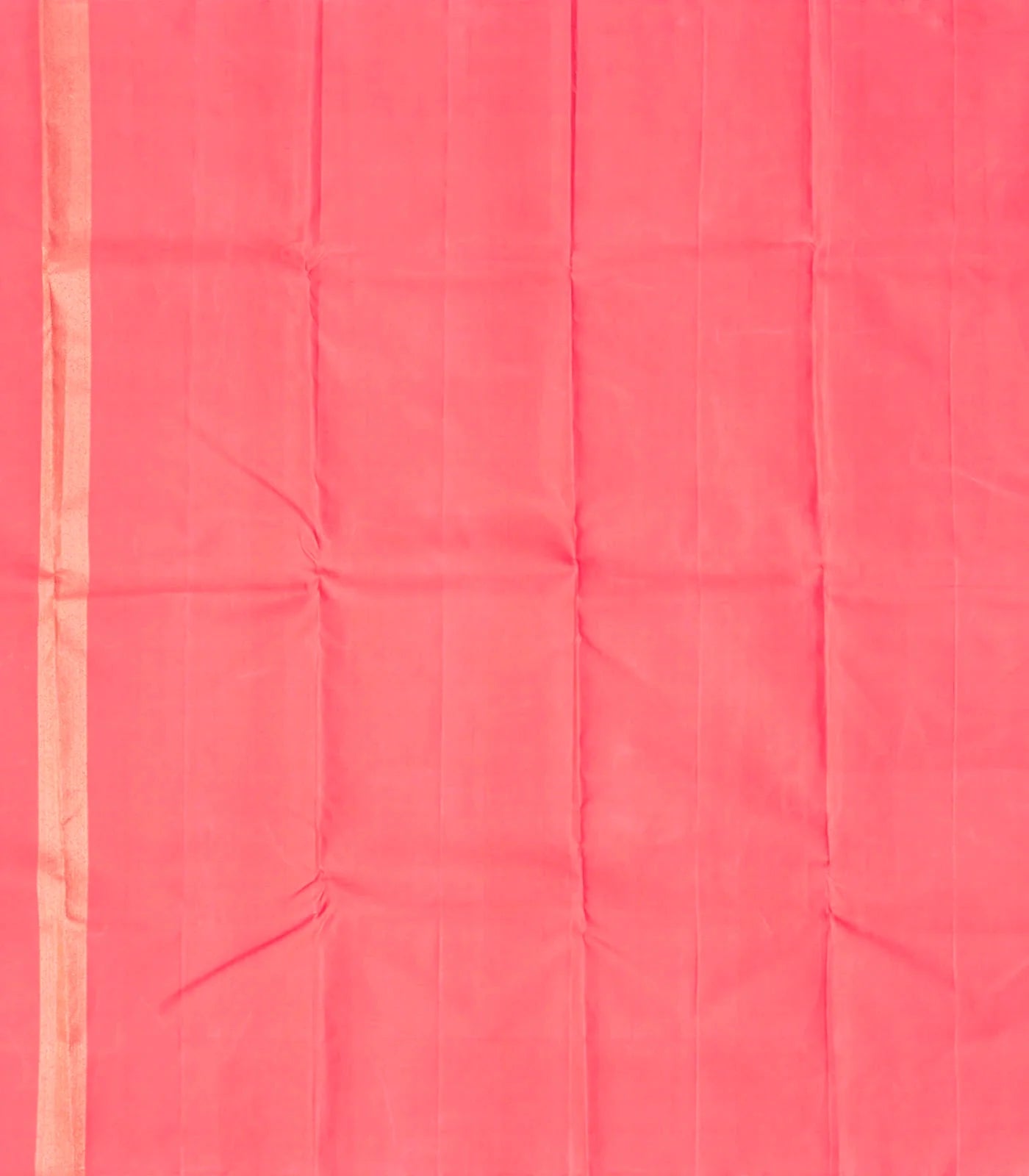 Pink & Peach Handloom Kanchipuram Silk Saree With Checks
