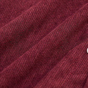 Maroon Slim Fit Corduroy Shirt