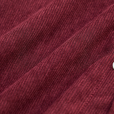 Maroon Slim Fit Corduroy Shirt