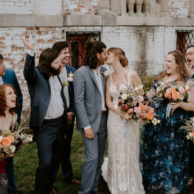 A Romantic Museum Wedding with Bright DIY Flowers