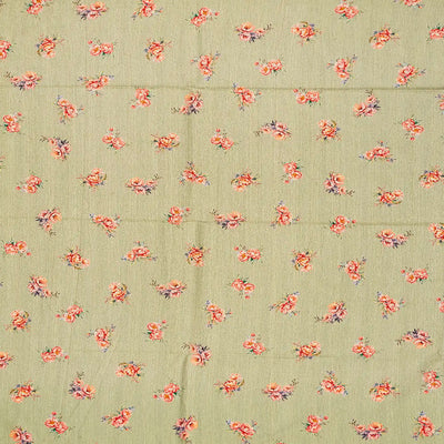 Light Green Handloom Tussar Silk Saree With Printed Crane Motifs-Light Green