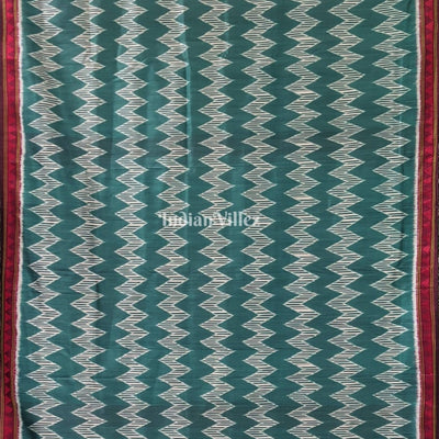 Dynasty Green Designer Contemporary Silk Saree with Dongria Border