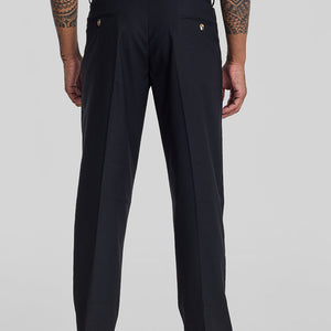 Black Relaxed Fit Korean Trousers