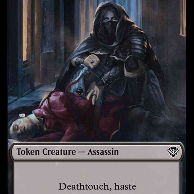 Assassin Token (07) // Food Token (25) [Outlaws of Thunder Junction: Commander: Tokens] [Non-Foil]