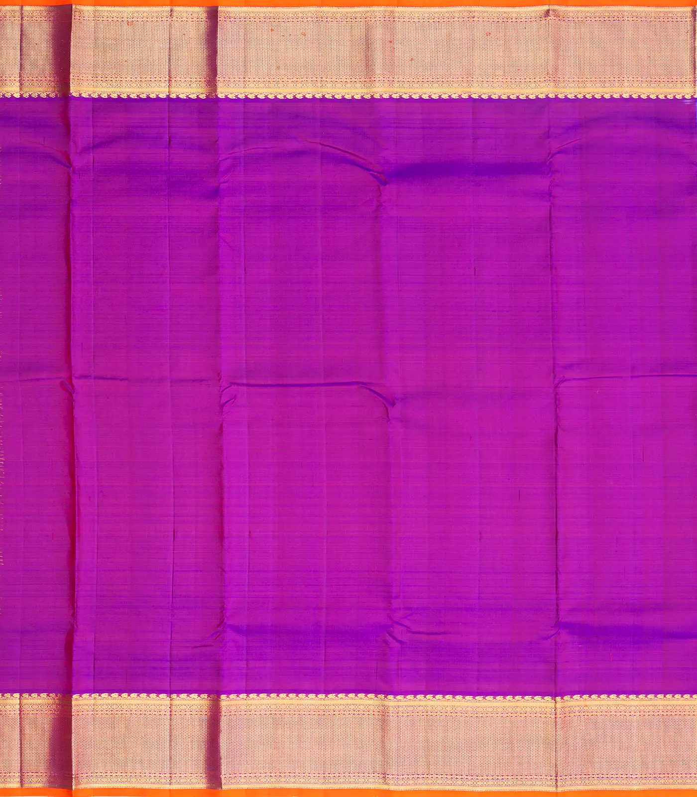 Purple Handloom Kanchipuram Silk Saree With Checks & Buttas
