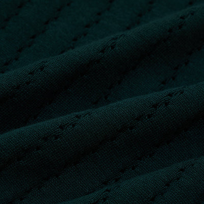 Dark Green Knitted Polo T-Shirt