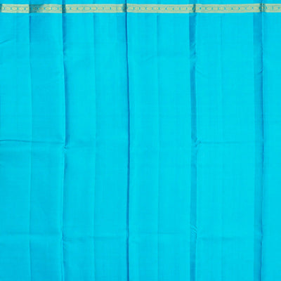 Pink Handloom Kanchipuram Korvai Silk Saree With Turquoise Border