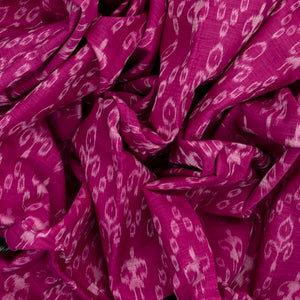 Pink Orissa Cotton Saree With Tie & Dye And Floral Motifs
