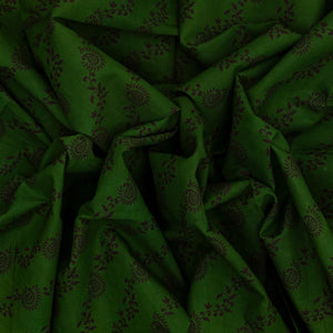 Dark Green Sungudi Cotton Saree With Floral Motifs