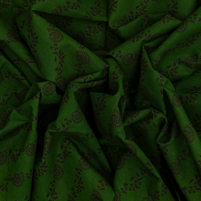 Dark Green Sungudi Cotton Saree With Floral Motifs