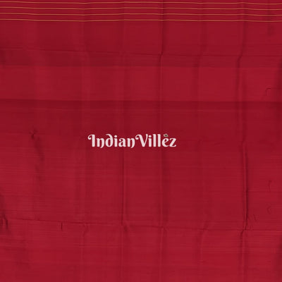 Red Blue Odisha Ikat Designer Khandua Silk Saree
