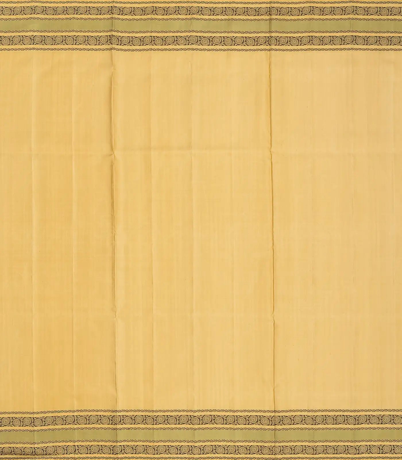 Magenta Handloom Soft Silk Saree With Stripes & Beige Border