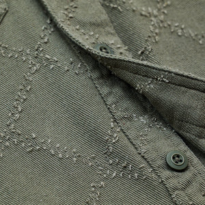 Olive Geometric Overshirt