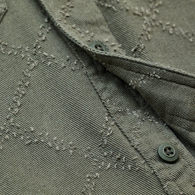 Olive Geometric Overshirt