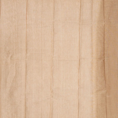 Beige Handloom Rasipuram Cotton Saree With Temple Buttas