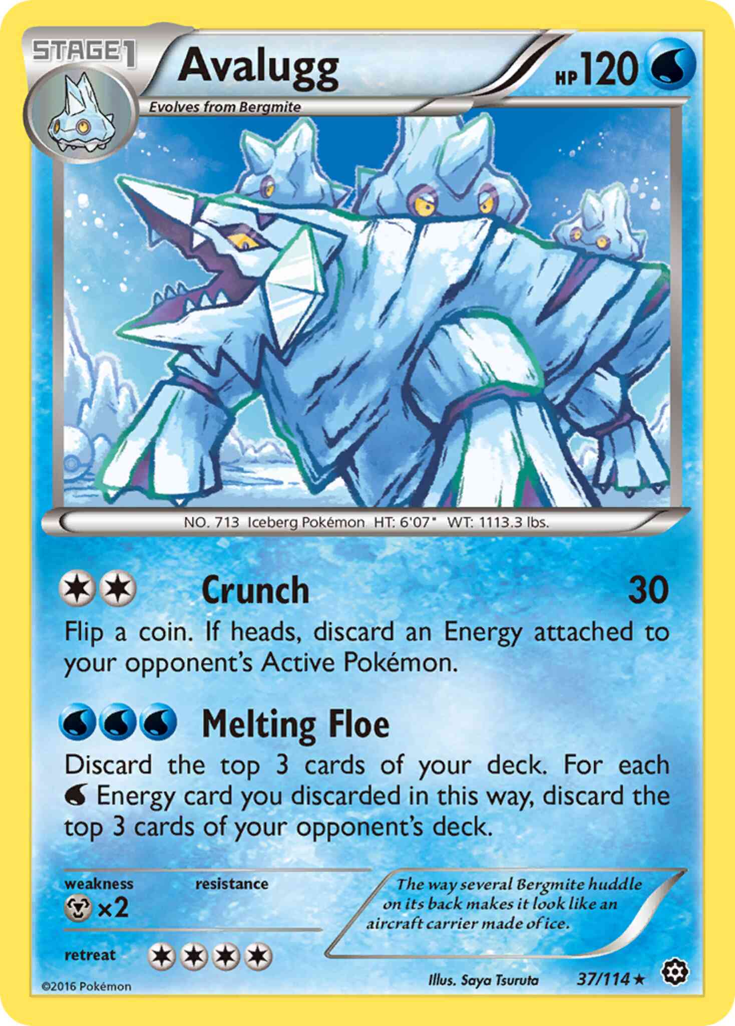 Avalugg - 37/114 - Rare [xy11-37] [Non-Holo]
