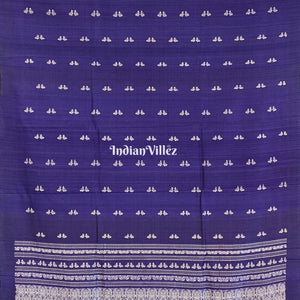 Violet Butterfly Design Gopalpur Tussar Silk Saree