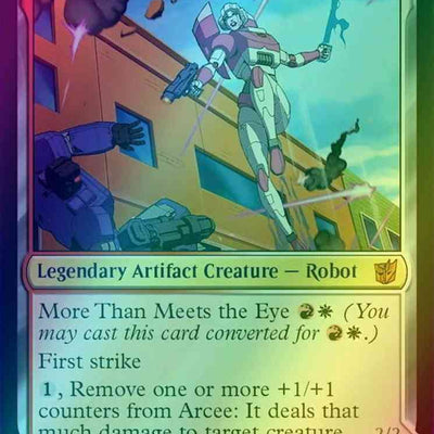 Arcee, Sharpshooter // Arcee, Acrobatic Coupe [7] [Universes Beyond: Transformers] [Foil]