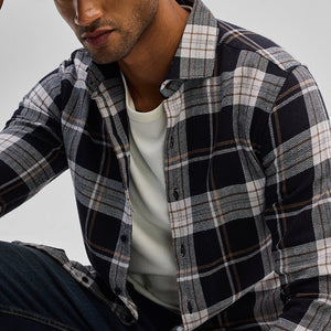 Black Checks Slim Fit Shirt