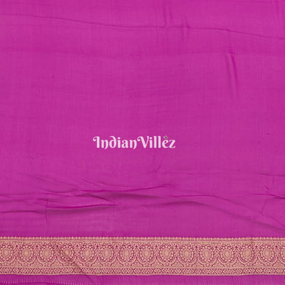 Purple Flower Theme Banarasi  Khaddi Georgette Saree
