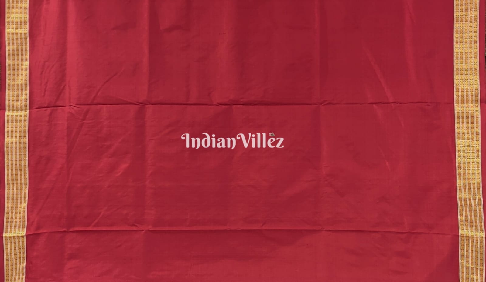 Maroon Pink Body Tissue (Zari) Sambalpuri Silk Saree