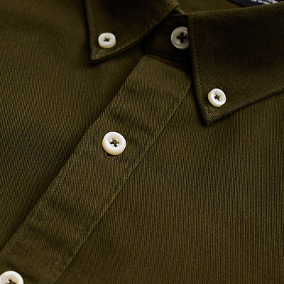 Olive Solid Twill Shirt