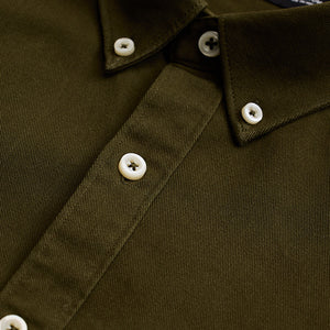 Olive Solid Twill Shirt