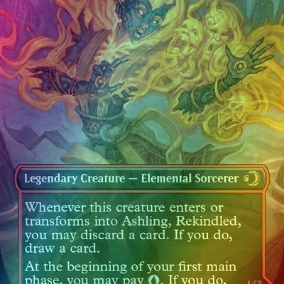 Ashling, Rekindled // Ashling, Rimebound [290] [Borderless] [Lorwyn Eclipsed] [Foil]