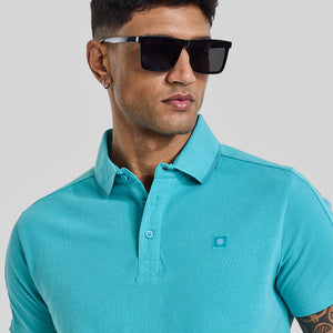 Believe Turquoise Polo T-Shirt