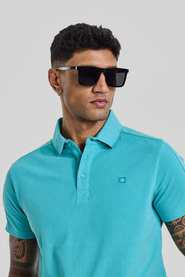Believe Turquoise Polo T-Shirt