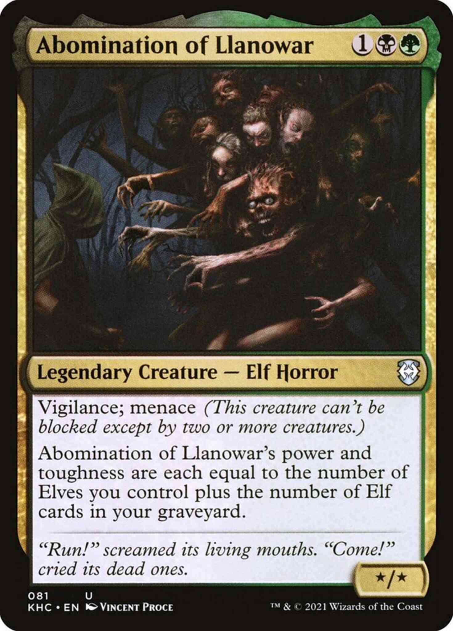 Abomination of Llanowar [81] [Kaldheim Commander] [Non-Foil]