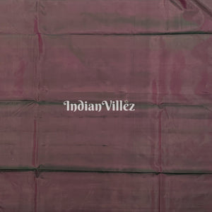 Black Grape & Maroon Dual Tone Katan Silk Banarasi Saree