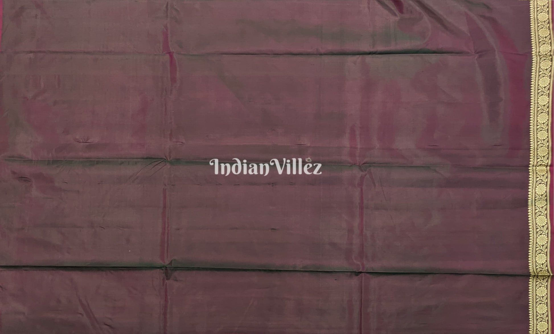 Black Grape & Maroon Dual Tone Katan Silk Banarasi Saree