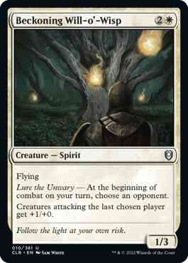 Beckoning Will-o'-Wisp [10] [Commander Legends: Battle for Baldur's Gate] [Non-Foil]