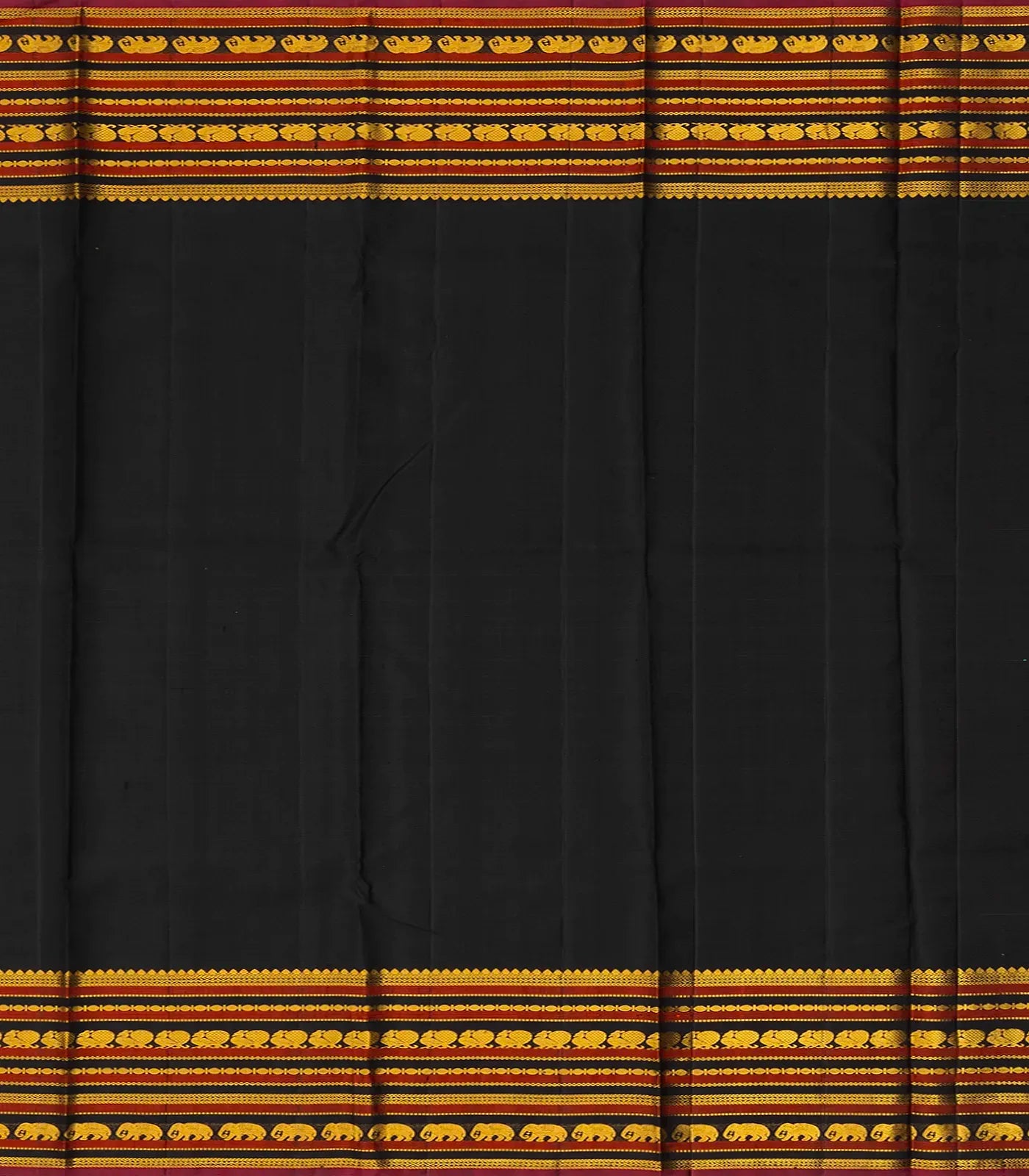 Light Green Handloom Kanchipuram Korvai Silk Saree With Floral Buttas