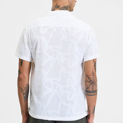 White Abstract Box Fit Shirt