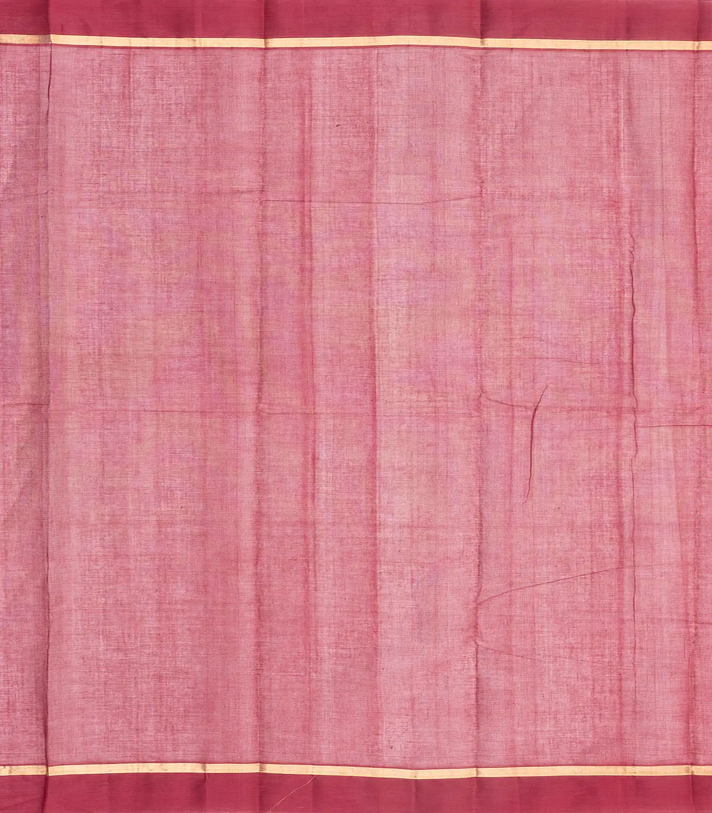 Orange Handloom Village Cotton Saree With Floral Buttas