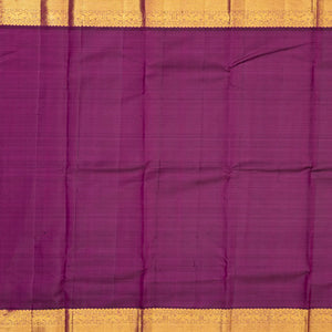 Light Green Handloom Korvai Kanchipuram Silk Saree With Magenta Border