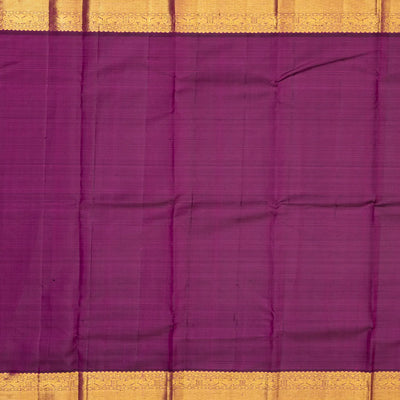 Light Green Handloom Korvai Kanchipuram Silk Saree With Magenta Border