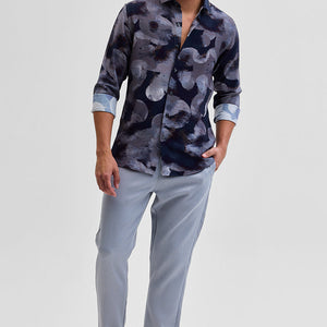 Grey Textured Abstract Shirt